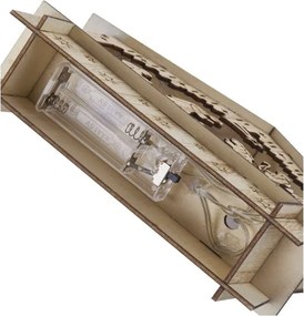 Drevený LED vianočný betlehem s časovačom Bethle 15 cm teplá biela