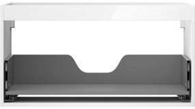 Mexen Box-A, závesná skrinka 90 cm, 1 zásuvka, biela lesklá, 91AX0-0900-470-1-00