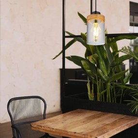 Globo 15557H - Luster na lanku FINCA 1xE27/40W/230V kov/drevo