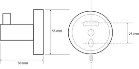 Sapho Sapho, X-ROUND GUN METAL háčik, gun metal, XR205GM