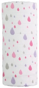 Bavlnená detská osuška T-TOMI Tetra Pink Drops, 120 x 120 cm