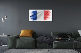 Sklenený obraz vlajka Francúzsko 125x50 cm