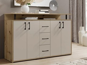 Komoda Drift, dub artisan/kašmírová béžová