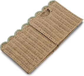 Zeller Present Úložný kôš, prírodný materiál, mätový, skladací MATHA - 30 x 30 x 30cm