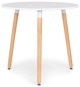 Biely okrúhly konferenčný stolík 80 cm