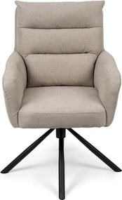 Set - 2 ks Otočná jedálenská stolička AVENBERG TESSA béžová