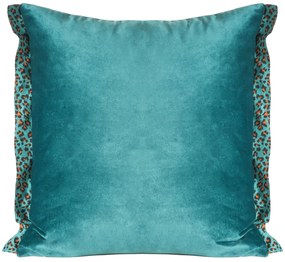 DEKORAČNÁ OBLIEČKA NA VANKÚŠ EMA45X45 CM TMAVOTYRKYSOVÁ