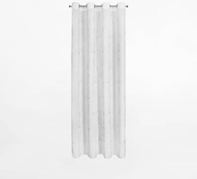 Záclona s priechodkami bielo-strieborná EMILI 140x250 cm