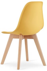 Set styroch jedálenských stoličiek KITO horčicové / naturálne nohy (4 ks)