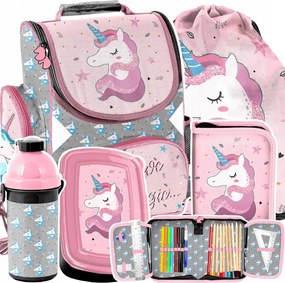 Školský 5- dielny set s jednorožcom pre dievčatá