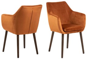 Stolička s opierkou Nora oranžová 84 × 58 × 58 cm ACTONA