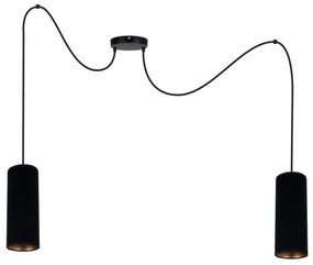 Luster na lanku AVALO 2xE27/60W/230V pavúk čierna