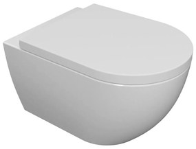 KIELLE Oudee závesné WC Rimless s hlbokým splachovaním, 360 x 530 mm + SoftClose sedátko, biela, 30102000