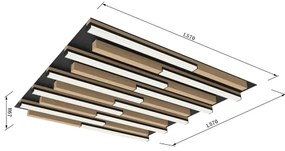 Wofi 9031-1006 - LED Stmievateľné stropné svietidlo PALERMO LED/40W/230V drevo
