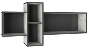 NANO Polica na stenu NA11 dub enigma/grafit