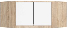 Nadstavec na rohovú šatníkovú skriňu CLP 100 cm dub sonoma/biela