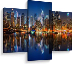 Obraz Manhattanu v noci (90x60 cm)