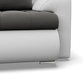 Trojmiestna rozkladacia sedačka FORESTA tmavosivá / biela