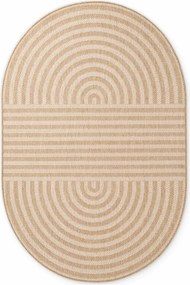 Ted Baker, Kusový koberec Ted Baker Haringey 106393 Natural White ovál, 160x230, béžová, chodba / predsieň