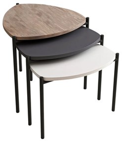 Odkladací stolík Lenny Multicolor, 3 ks