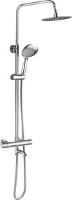 Rea Lungo Diamond, sprchová/vaňová sada s termostatickou batériou, hlavovou a ručnou sprchovou hlavicou, chrómová, REA-P5961