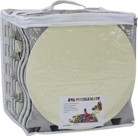 LEAN Toys Mäkké puzzle Kontrastná podložka Vzdelávacia pena EVA sivá 28 dielov.