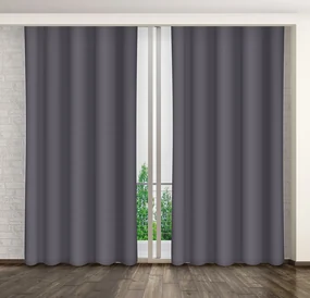 Dekorstudio Jednofarebný záves tmavosivý ZMA10 Rozmer závesu: 160x250cm