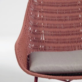 Záhradné kreslo v terakotovej farbe Kave Home Abeli