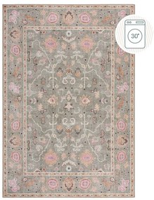 Svetlozelený prateľný koberec 152x230 cm Una Floral – Flair Rugs