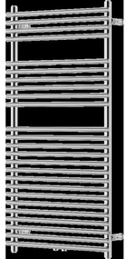 Mexen Sol kúpeľňový radiátor 1200 x 600 mm, 520 W, chróm - W125-1200-600-00-01