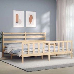 Rám postele s čelom 180x200 cm masívne drevo 3192051