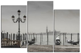 Obraz na plátne - Veľký kanál a gondoly v Benátkach 1114QD (105x70 cm)
