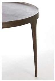 Hnedé okrúhle konferenčné stolíky v súprave 2 ks ø 75 cm Tobias – Light &amp; Living