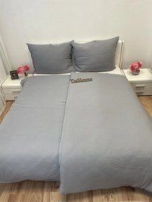 Mušelínové obliečky sivé 140x200cm+90x70cm TiaHome