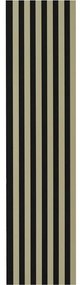 Akustické dekoračné panely, olivové 3D lamely na filcovom podklade, rozmer 270 x 30 cm, IMPOL TRADE