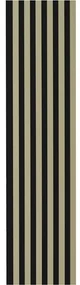 Akustické dekoračné panely, olivové 3D lamely na filcovom podklade, rozmer 270 x 30 cm, IMPOL TRADE