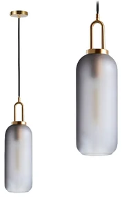 Toolight - Sklenené závesné svietidlo 1xE27 60W APP442-CP, zlatá, OSW-05934