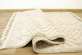 Koberec Berber 7061 Romby 3D ivory / slonová kosť / krémový
