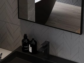 Mexen Loft obdĺžnikové kúpeľňové zrkadlo 80 x 60 cm, čierny rám - 9852-080-060-000-70