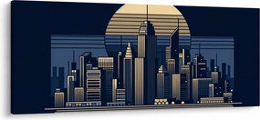 Obraz – Geometrické mesto (120x50 cm)