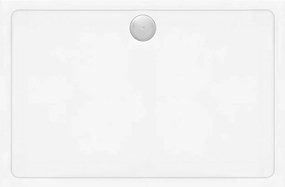 Rea Savoy, sprchová vanička 100x80x6 cm + sifón s medenou krytkou, biela lesklá, KPL-15332