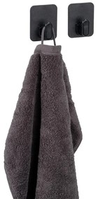 Čierne plastové háčiky v súprave 2 ks bez vŕtania Parma – Allstar