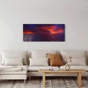 Obraz mora s vtákmi (120x50 cm)