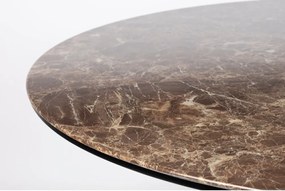 Okrúhly jedálenský stôl s doskou v dekore mramoru ø 110 cm Maru – White Label