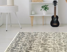 Koberec Creante 55064 GREY – sivý obdĺžnik s geometrickým vzorom Rozmer: 80x150 cm