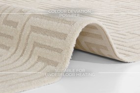 ELLE Decoration, Kusový koberec New York 105091 Cream, 160x230, biela, obývacia izba