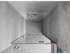 Mexen Mist-H L, 1-krídlové sprchové dvere pravé 70 cm, číre sklo, medený matný profil, 8A5L-070-000-65-00-P