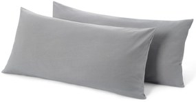 Džersejové obliečky na vankúš, 2 ks, sivé