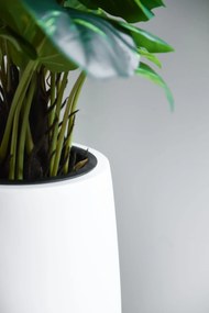 Kvetináč MAGNUM, sklolaminát, výška 80 cm, biely mat