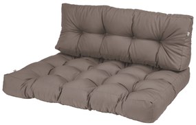 Livarno home Súprava podložky na sedenie a operadla na europalety (sivohnedá)  (100388199)